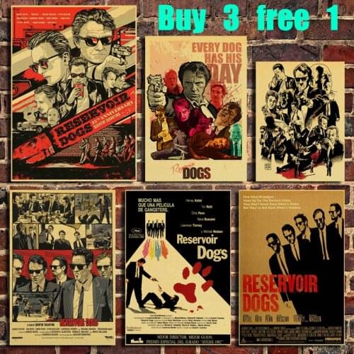 Quentin Tarantino Film Retro Kraft Paper Poster Bar Office Cafe Home Art Wall Sticker