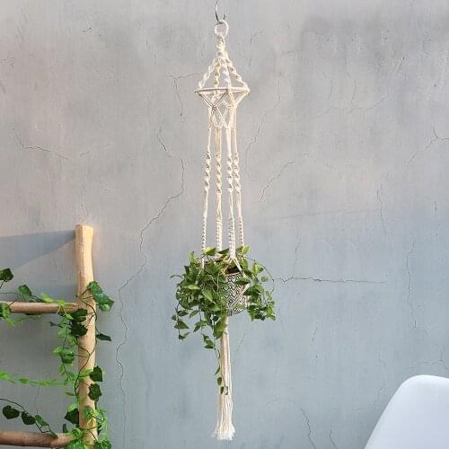 Macrame Plant Hanger Indoor Outdoor Hanging Planter Bohemian Decor Basket Flower Pot Holder Garden Home Decoration