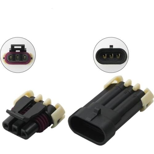 Male and female PA66 For Delphi Car sensor waterproof plug connector 12059595