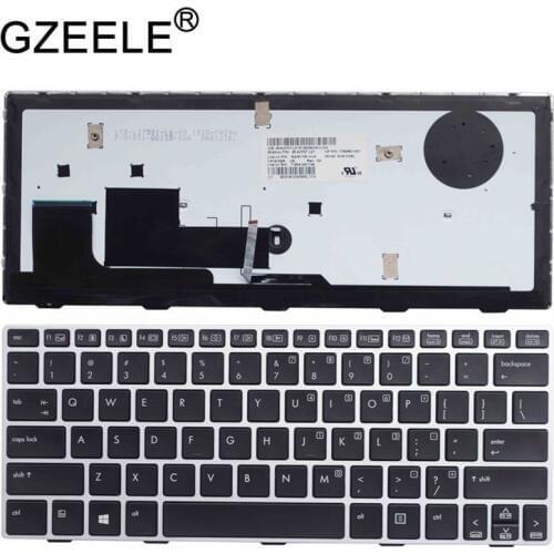 GZEELE US Laptop Keyboard for HP EliteBook Revolve 810 G1 810 G2 810 G3 backlight keyboard D7Y87PA 706960-001 US Keyboard SILVER