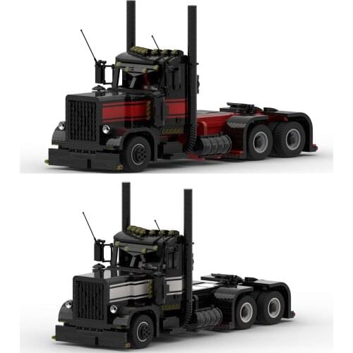 NEW MOC technology building block 32873 & 32567 Peter bilt 389 RC semi trailer truck head assembly education toy model