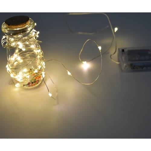 USB Battery LED String light 2m 5m 10m Silver Wire Garland Lights Fairy Decorative Lights for Kids Room, Bedroom, Wedding,Party