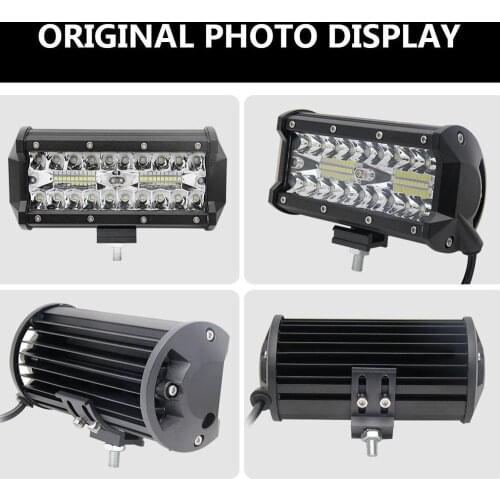 7 Inch 120W Combo Led Light Bars Spot Flood Beam 4x4 Spot 12V 24V 4WD Barra LED Headlight For Auto Parts