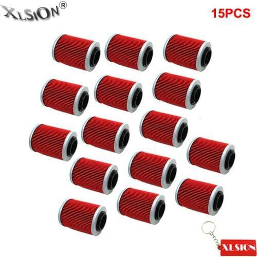 XLSION 15Pcs Oil Filters For CAN-AM Renegade 850 570 1000 Outlander Max 650 450 800 500 400 SKI DOO Legend Trail V-800 Quad