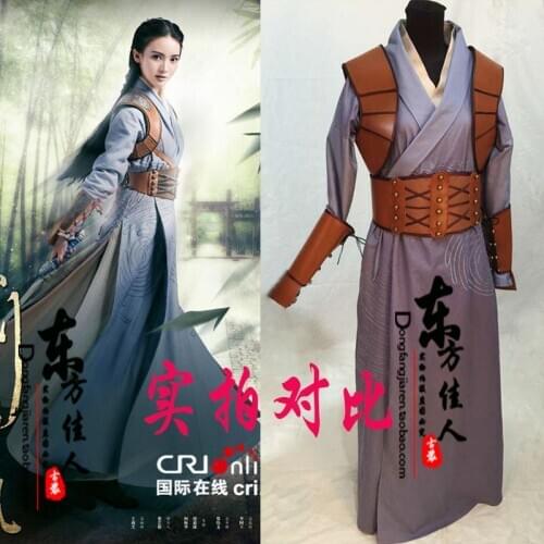 Jin Chen Same Design Sword Lady Costume Hanfu Drama Costume for TV Play New Xian Jian Womens Costume Cosplay Hanfu