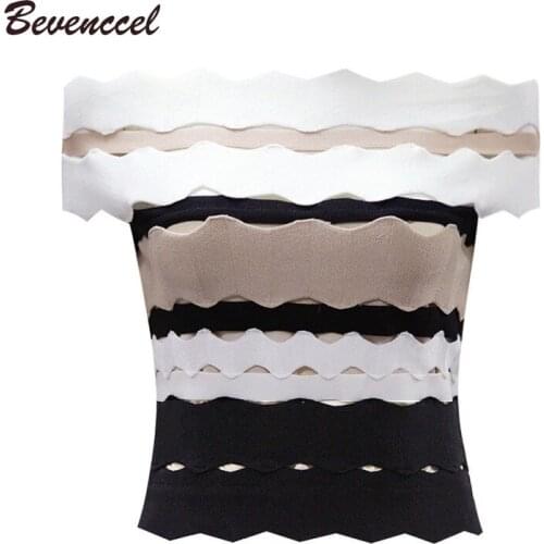 2020 New Women Fashion Sleeveless Slash Neck Jacquard Bodycon Celebrity Party Bandage Crop Top Hot Sale