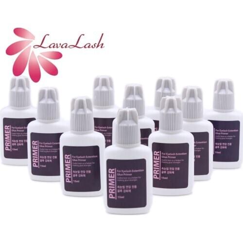 10 Bottles Primer 15ml Eyelash Extension Glue Keep Lashes Stay Longer Make Glue Stronger Beauty Shop Makeup Tools Wholesale