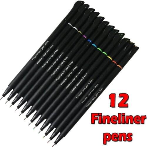 12 Colors Long Pole Childrens Drawing Pen Color Roller Ball Pen Gel Pen