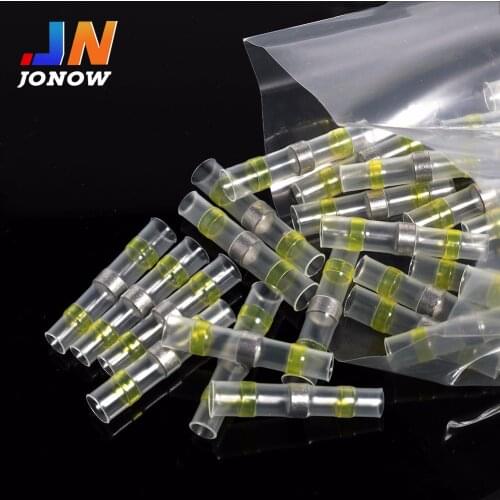 150PCS Waterproof Solder Seal Sleeve Splice Terminals Electrical Wire Connector Butt Connectors Heat Shrink Soldered Terminals