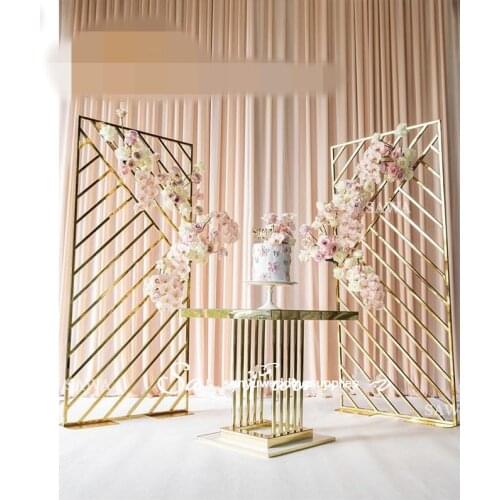 2pcs/set）The most popular unique and simple wrought iron for sale wedding modern event wedding backdrop senyu1955