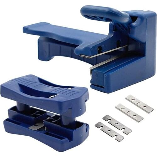 2Pcs Of Edge Band Trimmer and Handle Edge Trimmer,Wood Veneer Double Side Band Cutter, Manual Trimming Woodworking Tools