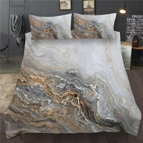 3D Marble Bed Clothes Nordic Quicksand Abstract Art Queen King Bedding Set Single Double Twin Duvet Cover Set For Child Adult