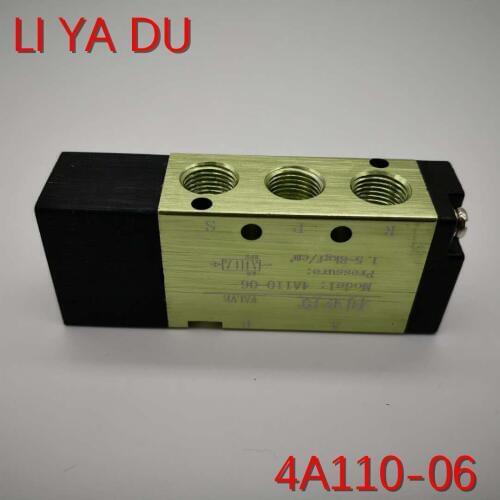 4A110-06 G1/8 PT 5 way 2 position air control valve single air control reversing valve solenoid valve