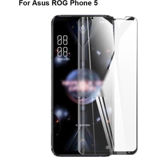 5pcs Ultra-Thin Black For ASUS ROG Phone 5 ZS673KS full screen protector Tempered Glass film ROGPhone 5 protective glass film
