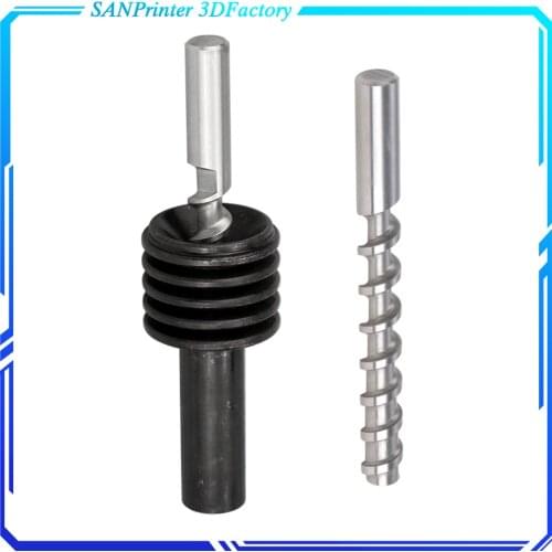 8MM x 82MM Ceramic Mud Powder Extruder Micro Screw Throat Feed Rod Feed Rod 3D Printer Accessories
