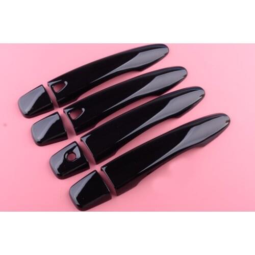8pcs/Set Car Exterior Smart Door Handle Covers Trim Black ABS Fit for Nissan Versa TIIDA X-Trail Maxima Rogue Kicks Qashqai