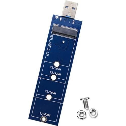 SSD M2 to USB Adapter M.2 to USB Adapter B Key M.2 SATA Protocol SSD Adapter NGFF to USB 3.0 SSD Card for 2230 2242 2260 2280 M2