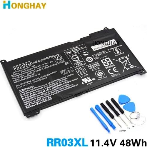 HONGHAY RR03XL Laptop Battery for HP ProBook 430 440 450 455 470 G4 HSTNN-LB7I 851477-422 851477-421 851610-855 HSTNN-Q01C Q02C