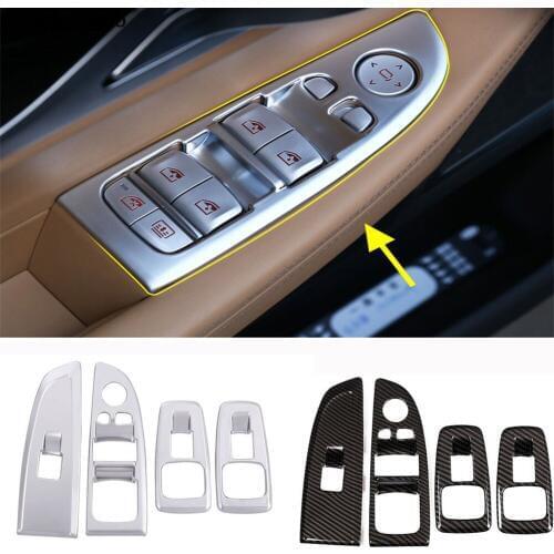 Car Accessories ABS Window Lift Switch Button Frame Cover Trim For BMW 7 Series G11 G12 730li 740li 2016-2018 (left hand drive)