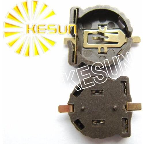 FREE SHIPPING 50PCS x BS-1220-2 3V Gold-plated SMT Button Battery Holder for CR1220 Button Cell