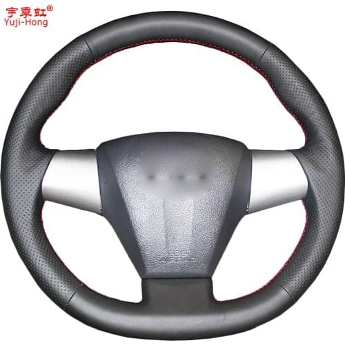 Yuji-Hong Artificial Leather Car Steering Covers Case for Toyota Corolla 2011 RAV4 2012-2013 Microfiber Leather Cover