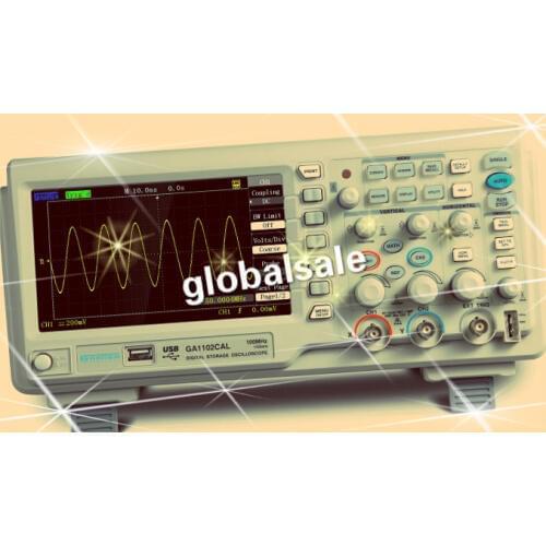 FREE SHIPPING ATTEN GA1102CAL 100M Hz 1G Digital Oscilloscope 7" LCD 2 channel Trigger Oscilloscope