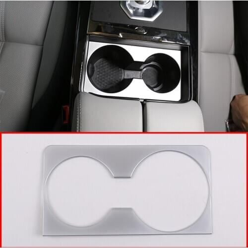 For Land Rover Range Rover Evoque 2019-2020 ABS Chrome Cup Holder Decoration Frame Trim Car Accessories 1 pcs