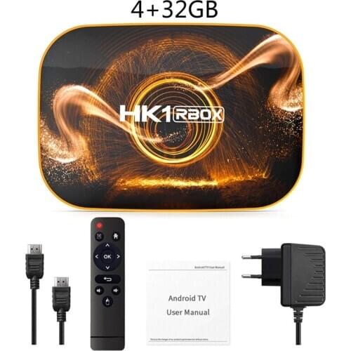 And roid 10.0 TV Box HK1 RBOX 4GB 64GB TVbox Smart TV BOX Quad-Core RK3318 4K 60fps USB3.0 Set top Box G99B
