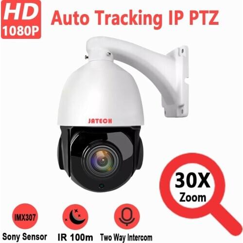 2MP 1080P Auto Tracking IP PTZ Security Camera 30X Zoom IR 100m SONY Starlig Sensor Two Way Audio Voice Alert Human Detect
