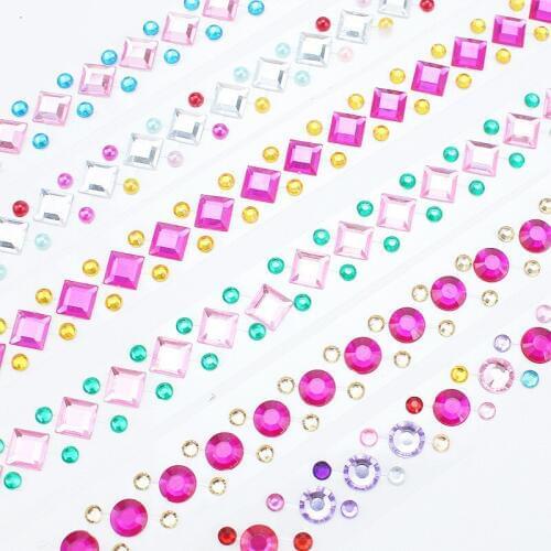 SINUAN Tape Rhinestone Sticker Self-Adhesive Rhinestones Acrylic Rhinestone Wall Sticker Flatback Acryl Handmake Car Decorative