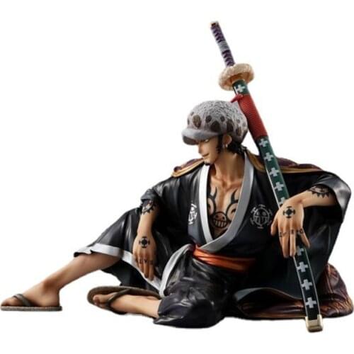 Anime One Piece Wano Country Kimono Trafalgar Law Sitting Ver. GK PVC Action Figure Statue Model Toys Doll Gifts