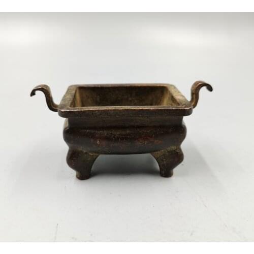 China Collect Copper Sculpture SandalWood Incense Burner Metal Crafts Home Decoration#3