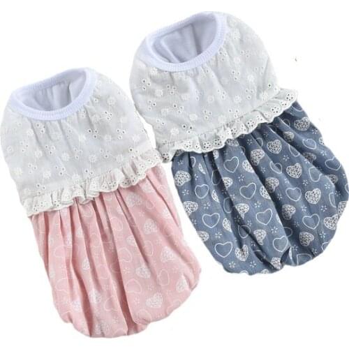 Small Dog Costumes Summer Cat Dog Dress Cute Pet Outfit Garment Yorkies Pomeranian Clothes maltese Shih Tzu Poodle Pet Clothing