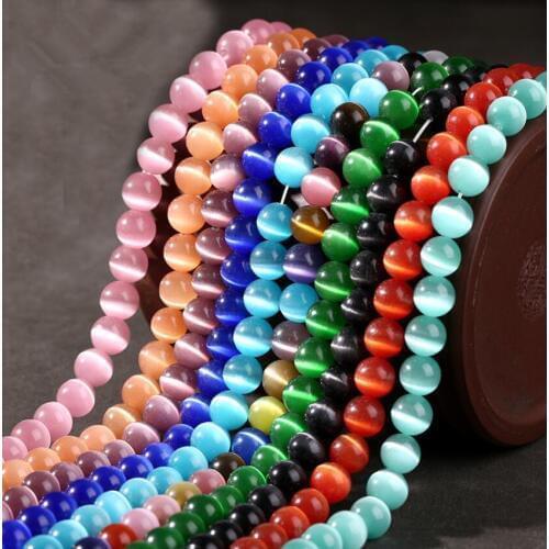 Fashion DIY Cat Eye Round Glass Bead Loose Beads 4mm/6mm/8mm/10mm/12mm pick up colors