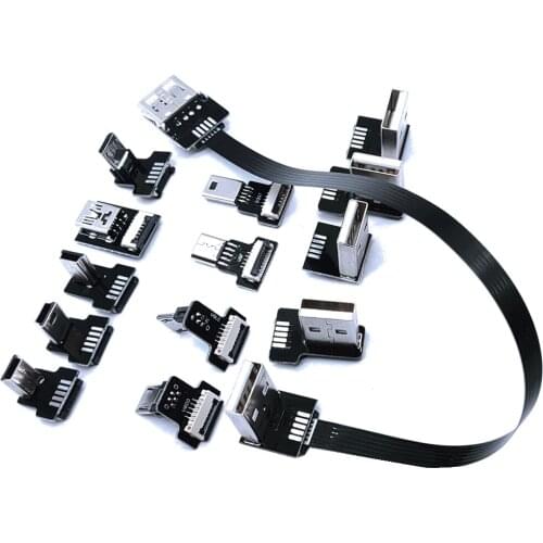 FPV monitor standard USB 2,0 männlichen zu weiblichen FFC Super Weiche Ultra Dünne Flache FPC lade band Kabel micro usb