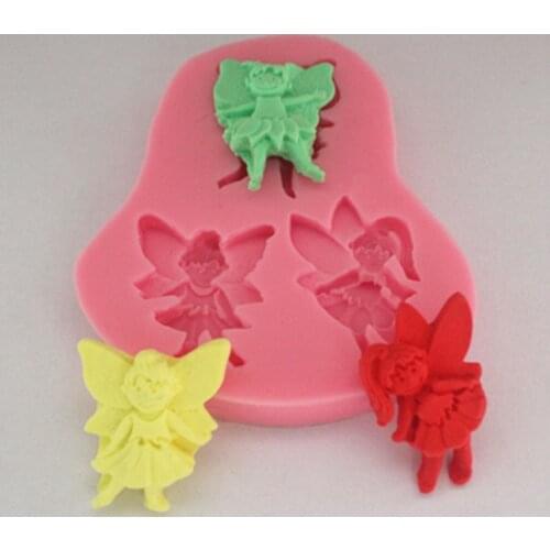 Cartoon girls chocolate silicone cake molds soap chocolate mould for the kitchen baking FM191