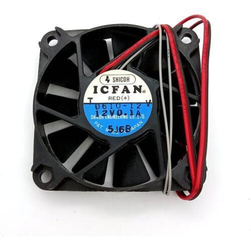 New Original for ICFAN 0610-12V DC12V 0.1A 60x60x10MM 2Lines with temperature control Cooling fan