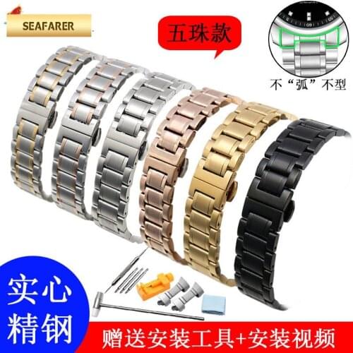 316L Stainless Steel Men Watch Strap for Armani Longines Tissot BINGER 18 20 22mm Stainless Steel Watch Bracelet Women