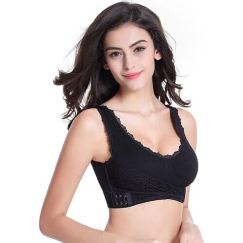 Sexy Wirefree Lace Bra Seamless Push Up Vest Bra Comfortable Women Underwear