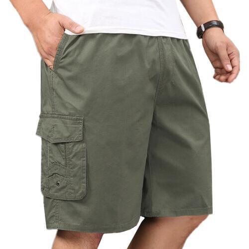 T1494-A1349 Free shipping 2020 new Summer middle-aged mens cotton loose casual shorts cheap wholesale Factory direct sale