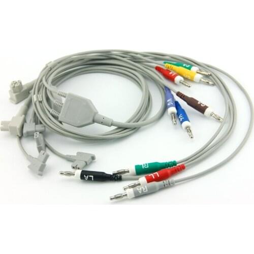 Compatible for Philips TC30 ECG EKG Leadwires Cable Set 10 Leads IEC Banana 4.0mm