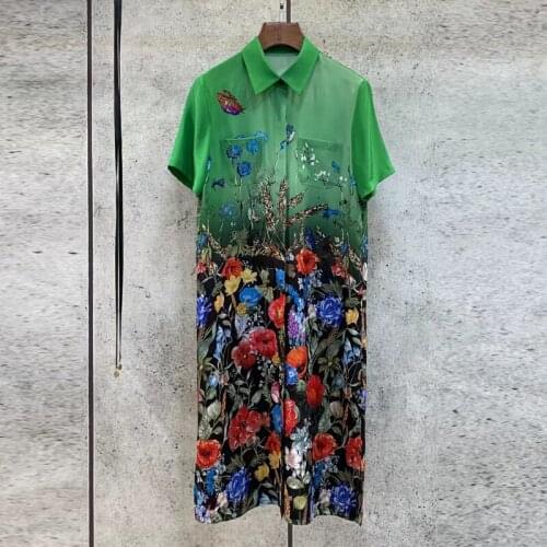 Летние платья из шелка VERDEJULIAY China At AliExpress