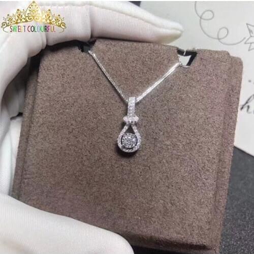 Jewelry 18K gold natural South African Diamond Necklace Wedding gifts HI002