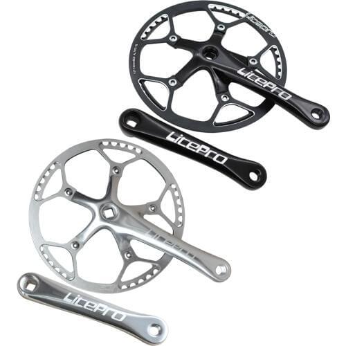 Litepro Track Bicycle Crankset Chainring 130BCD 41T 45T 47T 53T 56T 58T Single Speed BMX Chainwheel 170mm Folding Bike Crank arm