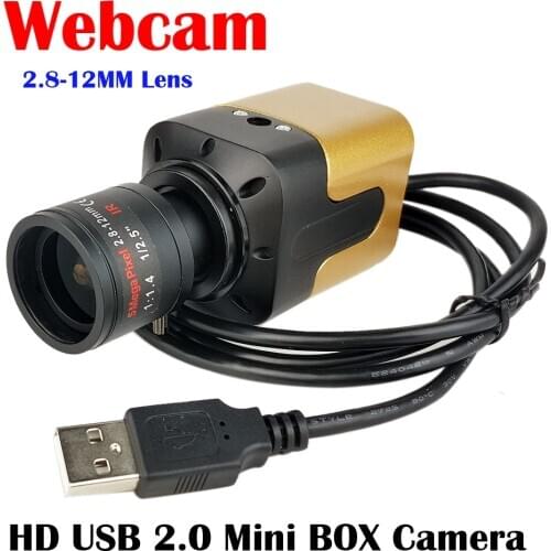 CCTV USB Camera 2.8-12MM 5-50mm Varifocal Lens Mini Box Camera High Speed Webcam MJPEG USB Camera