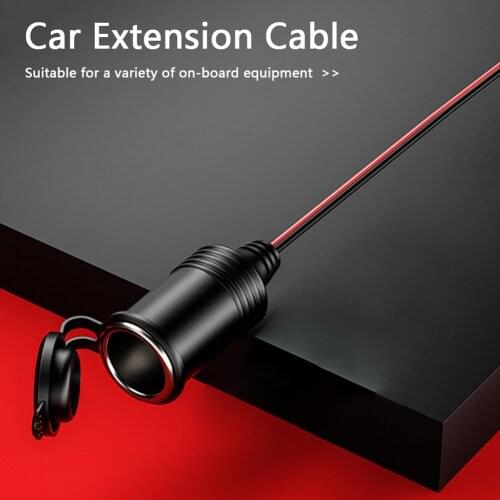 12V 24V DC Pre Wired Car Cigarette Lighter Socket Female Connector with 0.6m 1.5m 4m Wire Cover Car Cigarette Lighter Cable
