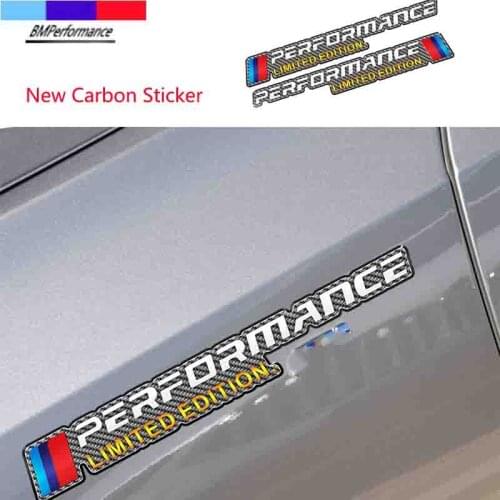 2pcs Carbon M Power Performance Car Body Sticker For Bmw F47 F25 F97 F26 F15 F85 F16 F86 M3 M4 M5 X3 X4 X5 X6 X2 X7 G07 M3 M4 M5