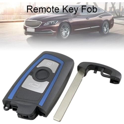 3 Buttons Smart Key Shell Cover Remote Keyless Case with Uncut Blank Blade Fit for BMW CAS4 F 3 5 Series E90 E92 E93 X5 HU100R