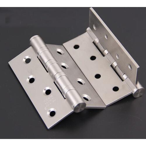 304 stainless steel Flat open door hinge Mute bearing hinges 4pcs