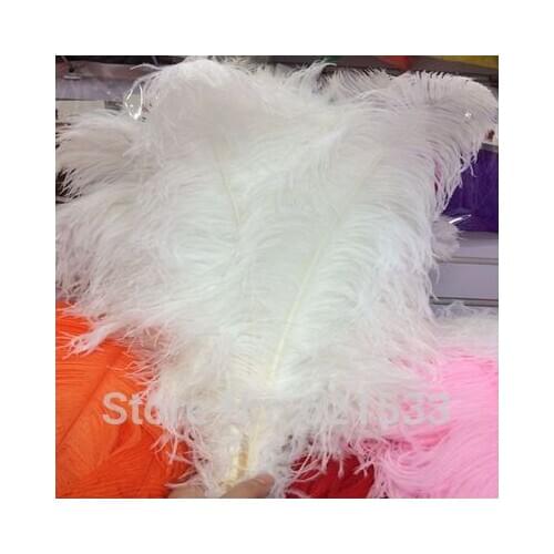 EMS freeshipping!500pcs/lot white ostrich feathers -for wedding 14-16"/35-40 cm long wholesale